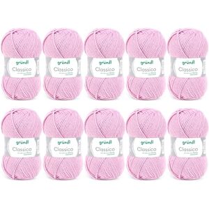 Gomitolo di lana Merino Gründl Classico - 50g/120m, 20 tonalità Gomitolo di lana Merino Gründl Classico - 50g/120m, 20 tonalità