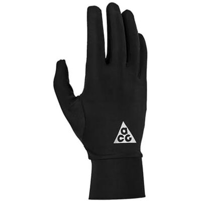 Nike ACG Dri-Fit Guanti leggeri da uomo per corsa all'aperto, traspiranti, nero/bianco vertice, S Nike ACG Dri-Fit Guanti leggeri da uomo per corsa all'aperto, traspiranti, nero/bianco vertice, S