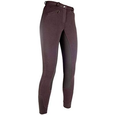 HKM SPORTS EQUIPMENT Reithose-Basic Belmtex Grip Easy-3/4 Besatz, Pantaloni Unisex-Adulto, Marrone Scuro/Marrone Scuro, 122 HKM SPORTS EQUIPMENT Reithose-Basic Belmtex Grip Easy-3/4 Besatz, Pantaloni Unisex-Adulto, Marrone Scuro/Marrone Scuro, 122