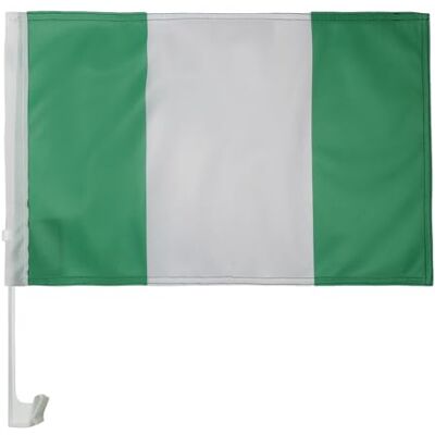AZ FLAG Bandiera per Auto Nigeria 45x30 cm Poliestere Mesh Ventosa AZ FLAG Bandiera per Auto Nigeria 45x30 cm Poliestere Mesh Ventosa