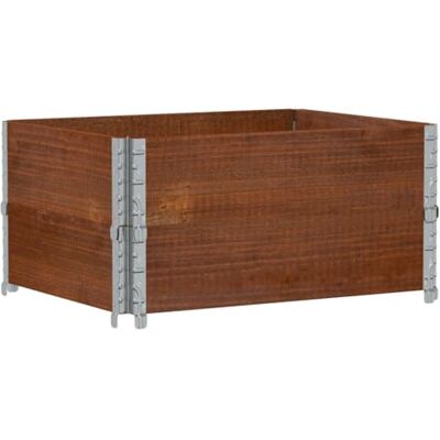 vidaXL Paretali per Pallet 2pz Marroni 80x60cm Legno Massello di Pino, sponda per Pallet, Telaio impilabile per Pallet, Bordo per Pallet in Legno vidaXL Paretali per Pallet 2pz Marroni 80x60cm Legno Massello di Pino, sponda per Pallet, Telaio impilabile per Pallet, Bordo per Pallet in Legno