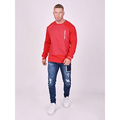 Pro-Ject Felpa da uomo, colore rosso, taglia M, 100% poliestere streetwear contemporaneo Pro-Ject Felpa da uomo, colore rosso, taglia M, 100% poliestere streetwear contemporaneo