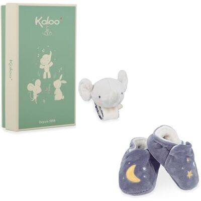KALOO Set braccialetto e scarpette con elefante, Braccialetto e scarpette con campanelli, Raffinato regalo per la nascita, Stimola lo sviluppo precoce e le capacità motorie, KALOO Set braccialetto e scarpette con elefante, Braccialetto e scarpette con campanelli, Raffinato regalo per la nascita, Stimola lo sviluppo precoce e le capacità motorie,