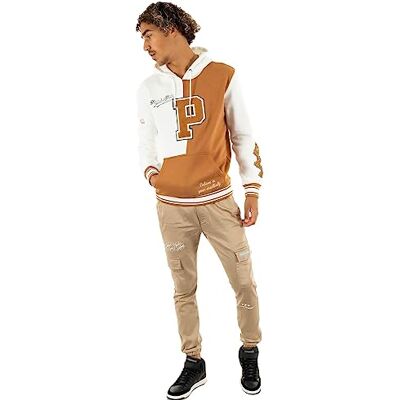Pro-Ject Felpa da uomo, colore marrón claro, taglia M, 55% cotone,45% Poleyster streetwear contemporaneo Pro-Ject Felpa da uomo, colore marrón claro, taglia M, 55% cotone,45% Poleyster streetwear contemporaneo