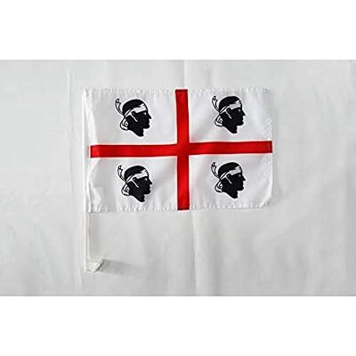 AZ FLAG Bandiera per Auto Sardegna Indipendentismo sardo 45x30 cm Ventosa AZ FLAG Bandiera per Auto Sardegna Indipendentismo sardo 45x30 cm Ventosa