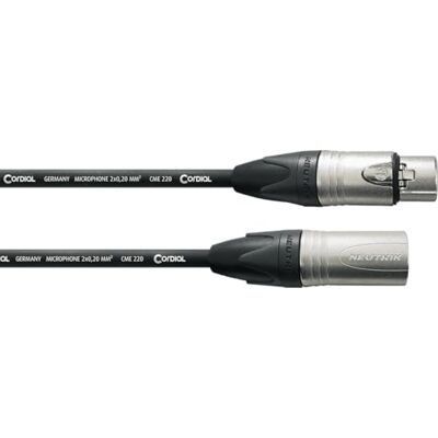 Cordial CXM1FM Cavo microfono XLR 1 m, spina NEUTRIK XLR NC3 XX f/m, Select Cordial CXM1FM Cavo microfono XLR 1 m, spina NEUTRIK XLR NC3 XX f/m, Select