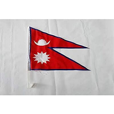 AZ FLAG Bandiera per Auto Nepal 45x30 cm Nepalese Poliestere Mesh Ventosa AZ FLAG Bandiera per Auto Nepal 45x30 cm Nepalese Poliestere Mesh Ventosa