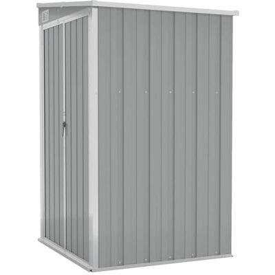 vidaXL Capanno Giardino a Parete Grigio 118x100x178 cm Acciaio Zincato vidaXL Capanno Giardino a Parete Grigio 118x100x178 cm Acciaio Zincato