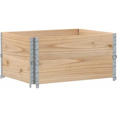 vidaXL Palletopzetranden 2 st 80x60 cm massief grenenhout vidaXL Palletopzetranden 2 st 80x60 cm massief grenenhout
