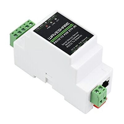 Waveshare RS232 to RJ45 Ethernet Converter Module,with POE Function,Industrial Rail-Mount Serial Server,TCP/IP To Serial Module,300~115200 BPS Baudrate,10 / 100M Auto-negotiation RJ45 Connector Waveshare RS232 to RJ45 Ethernet Converter Module,with POE Function,Industrial Rail-Mount Serial Server,TCP/IP To Serial Module,300~115200 BPS Baudrate,10 / 100M Auto-negotiation RJ45 Connector