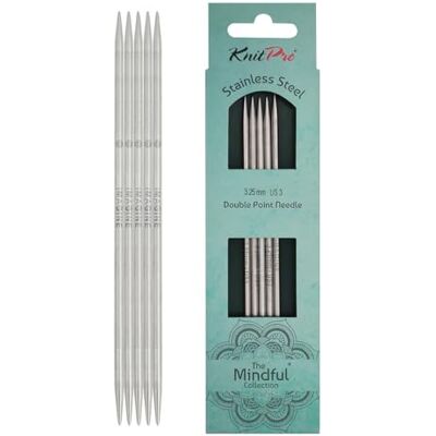KnitPro Mindful Ferri a doppia punta (20 cm, 3,25 mm) 1 set KnitPro Mindful Ferri a doppia punta (20 cm, 3,25 mm) 1 set