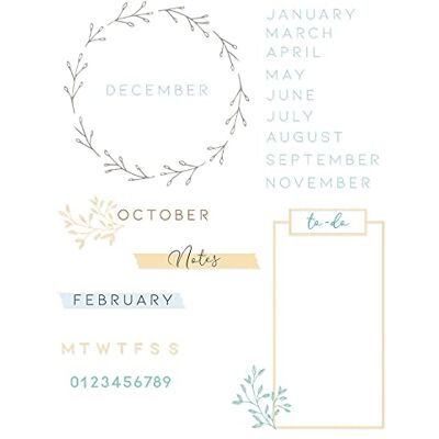 Sizzix Timbri trasparenti 35PK Journal francobolli di Lisa Jones, Sizzix Timbri trasparenti 35PK Journal francobolli di Lisa Jones,