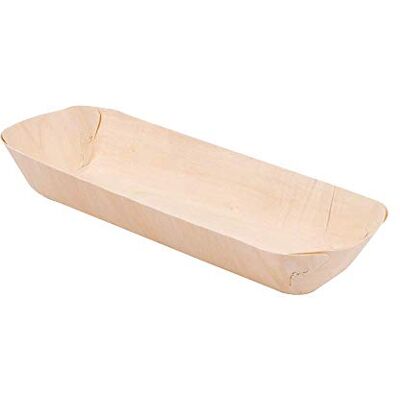 Garcia de Pou 50 pezzi Vaschette rettangolari 'Wood'19,5X7,5X2,7 cm naturale legno Garcia de Pou 50 pezzi Vaschette rettangolari 'Wood'19,5X7,5X2,7 cm naturale legno