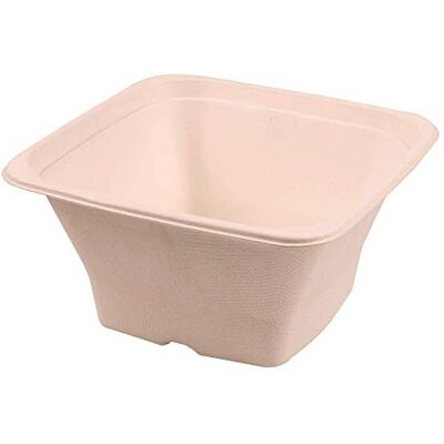 Garcia de Pou 50 pezzi Ciotole quadrate "Bionic" 1,2 L 18 x 18 x 9 cm Natural Bagazo Garcia de Pou 50 pezzi Ciotole quadrate "Bionic" 1,2 L 18 x 18 x 9 cm Natural Bagazo