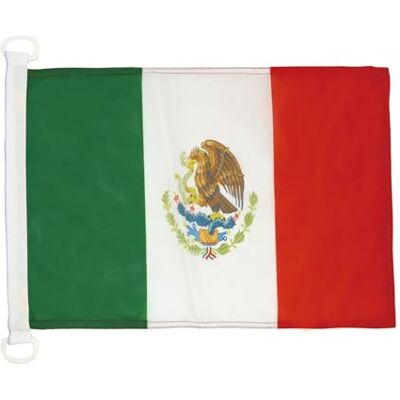 AZ FLAG Bandiera Nautica Messico 45x30 cm Poliestere Mesh Anelli Plastica AZ FLAG Bandiera Nautica Messico 45x30 cm Poliestere Mesh Anelli Plastica