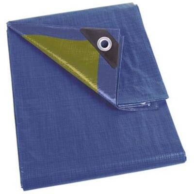 Perel Telo - Blu/Kaki - Resistente - 6 x 10 m Perel Telo - Blu/Kaki - Resistente - 6 x 10 m