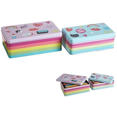 Premier Housewares Set di 2 Barattoli di Stoccaggio Cucina Rettangolari - Barattolo di Stoccaggio Cucina Premier Housewares Set di 2 Barattoli di Stoccaggio Cucina Rettangolari - Barattolo di Stoccaggio Cucina