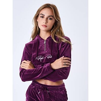 Pro-Ject Felpa da donna, colore púrpura, taglia L, 100% poliestere streetwear contemporaneo Pro-Ject Felpa da donna, colore púrpura, taglia L, 100% poliestere streetwear contemporaneo