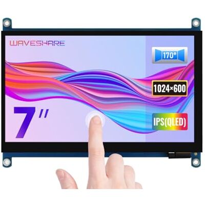 Waveshare 7inch QLED Quantum Dot Display Capacitive Touch Screen 1024×600 G+G Toughened Glass Panel Support Raspberry Pi/Jetson Nano/PC/Game Console Waveshare 7inch QLED Quantum Dot Display Capacitive Touch Screen 1024×600 G+G Toughened Glass Panel Support Raspberry Pi/Jetson Nano/PC/Game Console