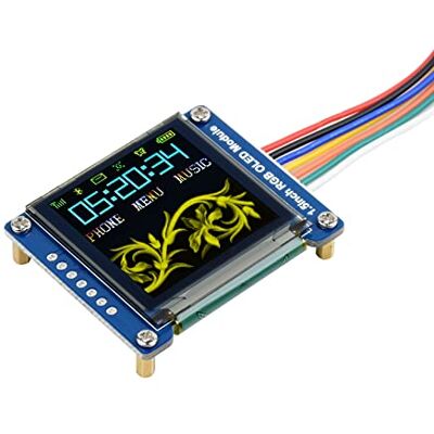 Waveshare 1.5inch RGB OLED Display Module 128x128 Pixels 16-bit High Color SPI Interface with Embedded Controller Waveshare 1.5inch RGB OLED Display Module 128x128 Pixels 16-bit High Color SPI Interface with Embedded Controller