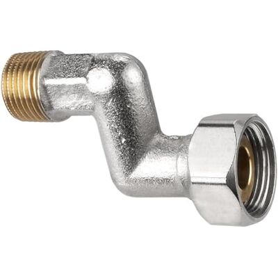 Conmetall Giunto Radiatore - Ottone Nichelato - 1/2" M, 3/4" F - Connessione Riscaldamento Conmetall Giunto Radiatore - Ottone Nichelato - 1/2" M, 3/4" F - Connessione Riscaldamento