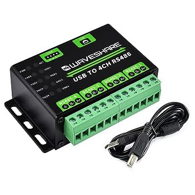 Waveshare Convertitore da USB a RS485 Adattatore Estensione dell'USB a 4CH RS485, Distanza di Trasmissione fino a 1.2 km, Circuiti di Protezione Multipli, Supporto Win11/10/8.1/8/7 Mac Linux Android ecc. Waveshare Convertitore da USB a RS485 Adattatore Estensione dell'USB a 4CH RS485, Distanza di Trasmissione fino a 1.2 km, Circuiti di Protezione Multipli, Supporto Win11/10/8.1/8/7 Mac Linux Android ecc.