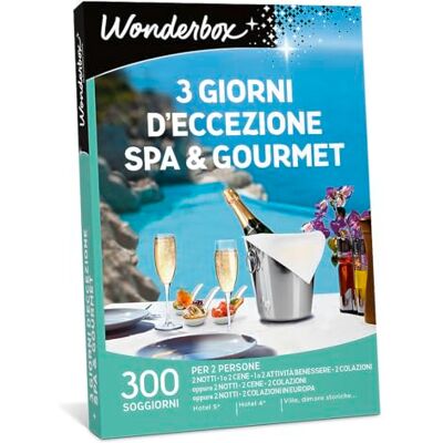 WONDERBOX Cofanetto Regalo 3 Giorni D'Eccezione Spa Gourmet per 2 WONDERBOX Cofanetto Regalo 3 Giorni D'Eccezione Spa Gourmet per 2