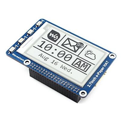 Waveshare 2.7 Inch E-Paper Display HAT Module Kit 264x176 Resolution 3.3v E-ink Electronic Paper Screen with Embedded Controller for Raspberry Pi 2B 3B Zero Zero W SPI Interface Waveshare 2.7 Inch E-Paper Display HAT Module Kit 264x176 Resolution 3.3v E-ink Electronic Paper Screen with Embedded Controller for Raspberry Pi 2B 3B Zero Zero W SPI Interface