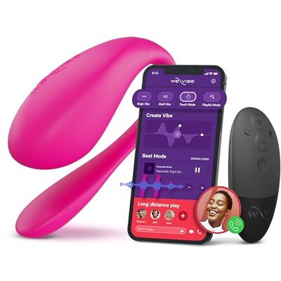 We Jive 2 Vibratore per il Punto G Indossabile Uovo Vibrante Sex Toy Vibrante per Donna y Coppie con 10 Livelli di Intensità Controllo via App e Telecomando Impermeabile Ricaricabile We Jive 2 Vibratore per il Punto G Indossabile Uovo Vibrante Sex Toy Vibrante per Donna y Coppie con 10 Livelli di Intensità Controllo via App e Telecomando Impermeabile Ricaricabile