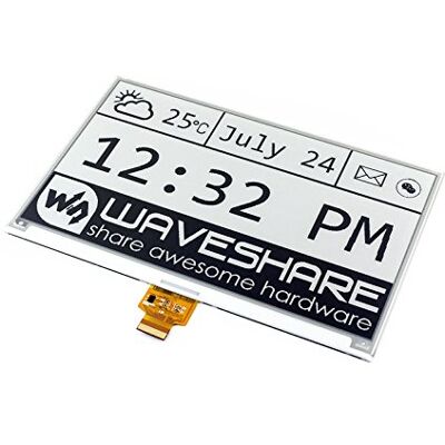 Waveshare 7.5inch E-Paper Raw Display Panel Two-color 800×480 Resolution E-ink Electronic Paper Screen with Embedded Controller Compatible with Raspberry Pi/STM32 Waveshare 7.5inch E-Paper Raw Display Panel Two-color 800×480 Resolution E-ink Electronic Paper Screen with Embedded Controller Compatible with Raspberry Pi/STM32