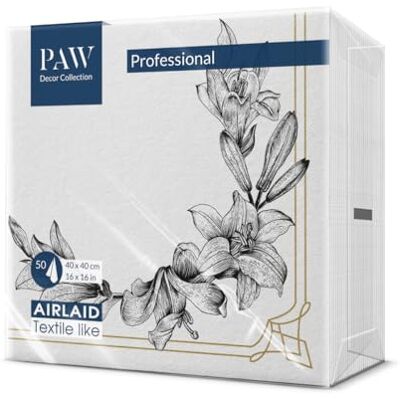 PAW Decor Collection PAW Tovaglioli Tessuto 40 x 40 cm, 50 pezzi Giglio Reale PAW Decor Collection PAW Tovaglioli Tessuto 40 x 40 cm, 50 pezzi Giglio Reale