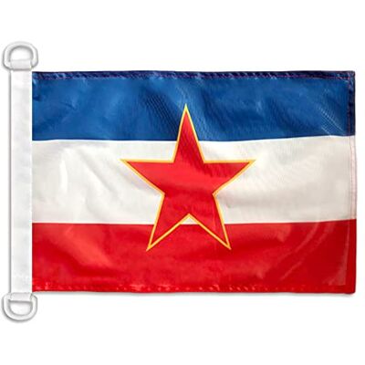 AZ FLAG Bandiera Nautica Jugoslavia 45x30 cm Anelli Plastica AZ FLAG Bandiera Nautica Jugoslavia 45x30 cm Anelli Plastica