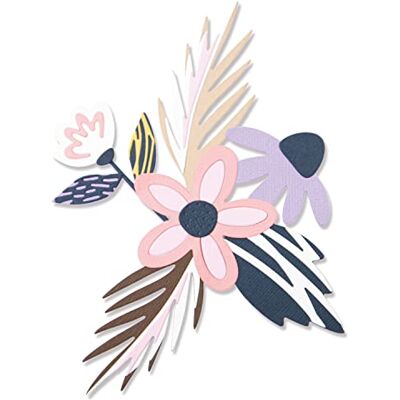 Sizzix Set di fustelle Thinlits, 12 pezzi, motivo: fiori bohémien di Jennifer Ogborn Sizzix Set di fustelle Thinlits, 12 pezzi, motivo: fiori bohémien di Jennifer Ogborn