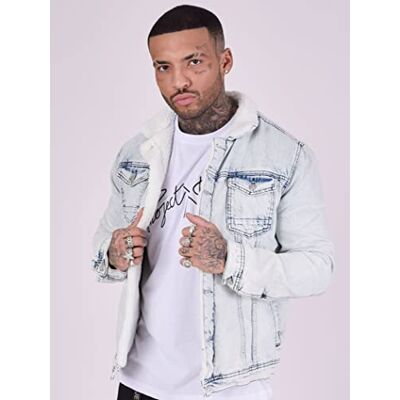 Pro-Ject Giacca da uomo Tessuto in Cotone, Stile Urbano Casual, Azzurro cielo, Taglia XL Pro-Ject Giacca da uomo Tessuto in Cotone, Stile Urbano Casual, Azzurro cielo, Taglia XL