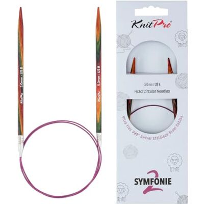 KnitPro Symfonie 2 ferri circolari fissi, 60 cm, 5 mm KnitPro Symfonie 2 ferri circolari fissi, 60 cm, 5 mm