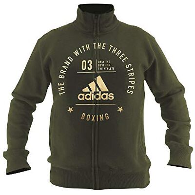 Adidas Community Line, Chiusura Lampo. Unisex-Adulto, Verde/Oro, XS Adidas Community Line, Chiusura Lampo. Unisex-Adulto, Verde/Oro, XS