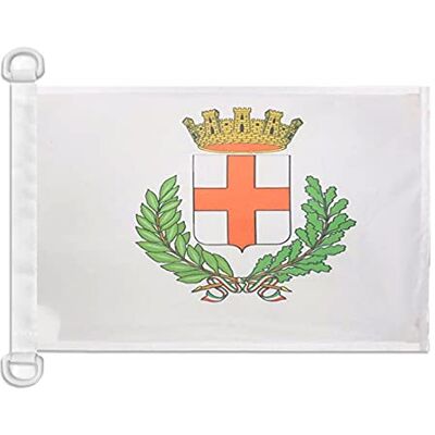 AZ FLAG Bandiera Nautica Città di Milano con stemma 45x30 cm AZ FLAG Bandiera Nautica Città di Milano con stemma 45x30 cm