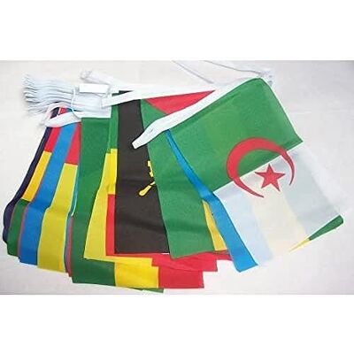 AZ FLAG Festone 54 paesi africani 16.2 m 54 bandiere Poliestere Leggero AZ FLAG Festone 54 paesi africani 16.2 m 54 bandiere Poliestere Leggero