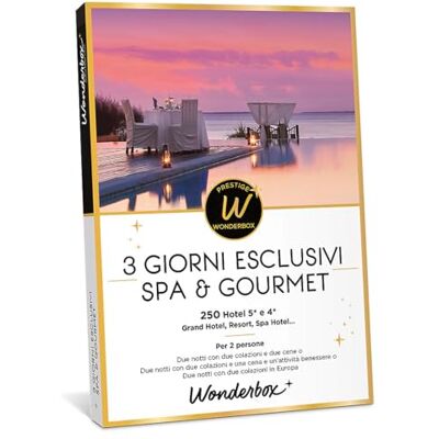 WONDERBOX Cofanetto Regalo 3 Giorni Esclusivi Spa & Gourmet per 2 WONDERBOX Cofanetto Regalo 3 Giorni Esclusivi Spa & Gourmet per 2