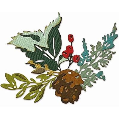 Sizzix Set di fustelle Christmas Thinlits Holiday Brushstroke di Tim Holtz Sizzix Set di fustelle Christmas Thinlits Holiday Brushstroke di Tim Holtz