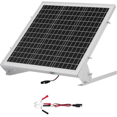 VEVOR Caricabatterie per Pannello Solare da 20 W e 12 V, Celle Monocristalline, Controllo MPPT Esterno, Staffa di Montaggio Regolabile, Impermeabile IP65, per Auto, Barche, Camper, Rimorchi VEVOR Caricabatterie per Pannello Solare da 20 W e 12 V, Celle Monocristalline, Controllo MPPT Esterno, Staffa di Montaggio Regolabile, Impermeabile IP65, per Auto, Barche, Camper, Rimorchi