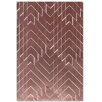 Sizzix -Cartellina per goffratura 3-D, Motivo a zigomi Georgie Evans Fustelle per Scrapbooking, Carta, Chevron Sfalsati, Taglia unica Sizzix -Cartellina per goffratura 3-D, Motivo a zigomi Georgie Evans Fustelle per Scrapbooking, Carta, Chevron Sfalsati, Taglia unica