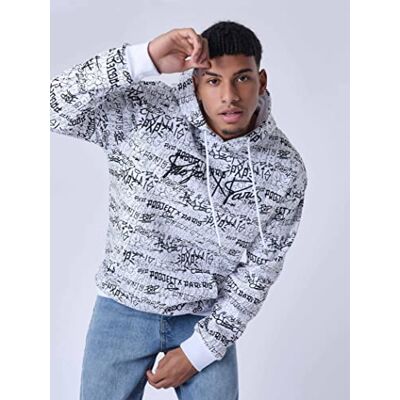 Pro-Ject Felpa da uomo, colore bianco, taglia M, 55% cotone,45% poliestere streetwear contemporaneo Pro-Ject Felpa da uomo, colore bianco, taglia M, 55% cotone,45% poliestere streetwear contemporaneo