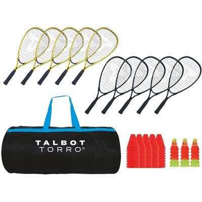 Talbot-Torro Speedbadminton Set per Scuola, per 10 Giocatori, in Borsa Sportiva, 490100 Talbot-Torro Speedbadminton Set per Scuola, per 10 Giocatori, in Borsa Sportiva, 490100