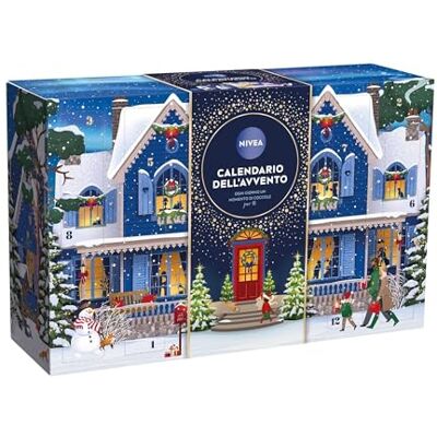 NIVEA Calendario dell'Avvento 2025 per 24 momenti di coccole, Calendario Avvento donna e ragazza festivo ed elegante, Calendario Avvento beauty con prodotti e accessori selezionati e Labello NIVEA Calendario dell'Avvento 2025 per 24 momenti di coccole, Calendario Avvento donna e ragazza festivo ed elegante, Calendario Avvento beauty con prodotti e accessori selezionati e Labello