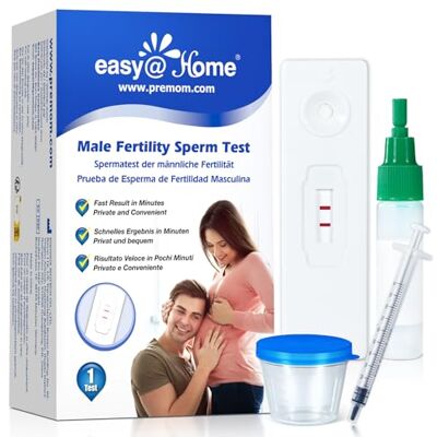 Easy@Home Test Fertilità Maschile dello Sperma: Test Sperm Autotest Mostra un numero di spermatozoi normale o basso Risultati facili da leggere Comodo, accurato, privato Easy@Home Test Fertilità Maschile dello Sperma: Test Sperm Autotest Mostra un numero di spermatozoi normale o basso Risultati facili da leggere Comodo, accurato, privato