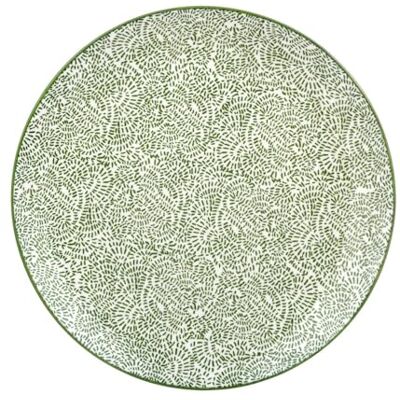 Genérico Hanami Set di 4 piatti da 26,5 cm, decorazione verde Genérico Hanami Set di 4 piatti da 26,5 cm, decorazione verde
