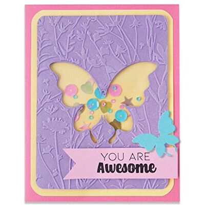 Sizzix Impresslits Cartella per goffratura, motivo farfalle, di Jen Long Sizzix Impresslits Cartella per goffratura, motivo farfalle, di Jen Long