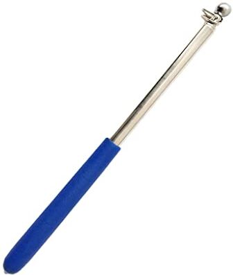 Generic Asta Porta Bandiera Telescopica in Acciaio Inox per Asta Pieghevole Bandiera Banner 5 Colori Selezionabili Blu