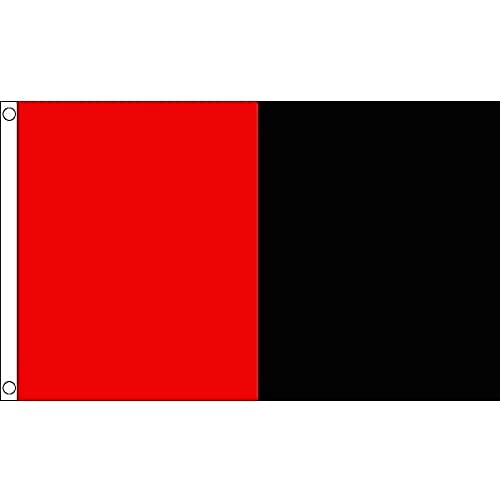 AZ FLAG Bandiera Rosso E Nero 150x90cm Bandiera Rossa E Nera 90 x 150 cm